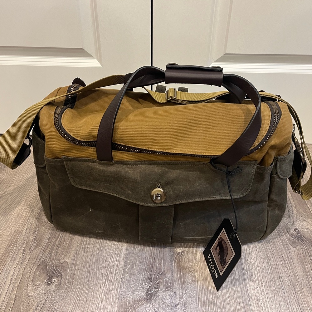 Filson Heritage Sportsman Bag - Men's Two-Tone Duffel Bag - Brown and Green
